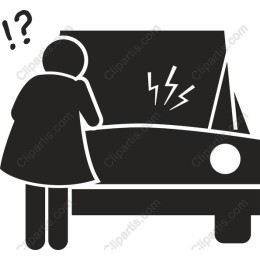 Confused Car Owner Cartoon