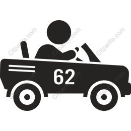 Playful Cartoon Car (Number 62)
