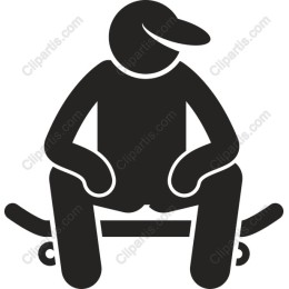 Trendy Skateboarder in and