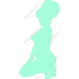 Elegant Kneeling Woman
