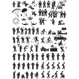 Dynamic Action Stick Figures Set