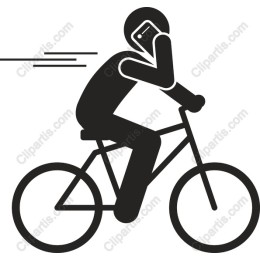Cyclist with Smartphone