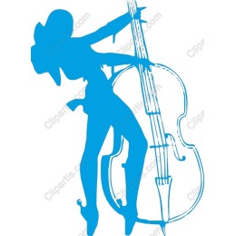 Dynamic Musician - Upright Bass Art