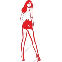 Stylish Red Fashion Figure