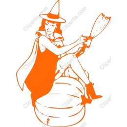 Witch on Pumpkin