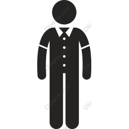 Minimalist Human Figure in Formal Attire