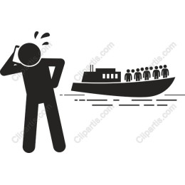 Confused Person with Boat