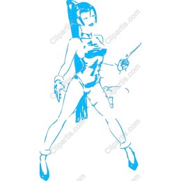 Dynamic Blue Character