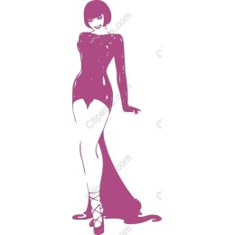 Elegant Diva in Flowing Attire