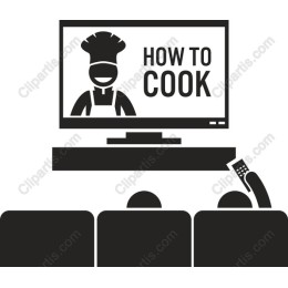How to Cook - Family Cooking Scene Clipart