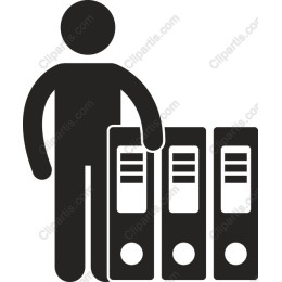 Office Organization - Human with Document Binders