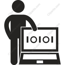 Stylized Laptop User