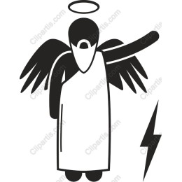 Angel with Halo and Wings