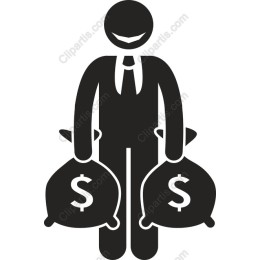 Businessman with Money Bags