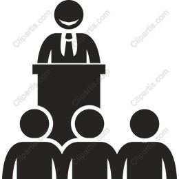 Confident Speaker at Podium