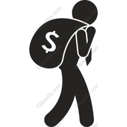 Financial Figure with Dollar Bag
