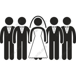 Elegant Bride and Groomsmen
