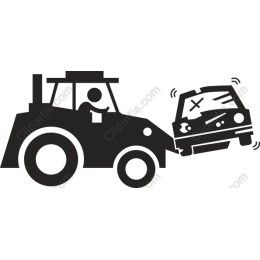 Tractor vs. Damaged Car