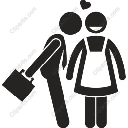 Charming Couple - Love and Work Balance Clipart