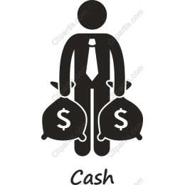 Businessman Holding Cash Bags