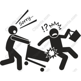 Comical Shopping Cart Collision