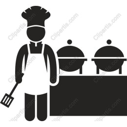Chef and Serving Dishes