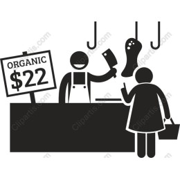 Organic Butcher Shop Interaction