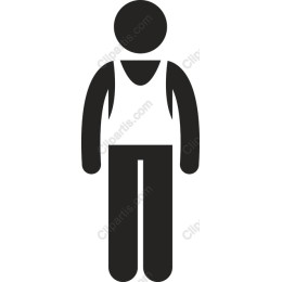Minimalist Human Figure in Tank Top