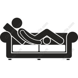 Relax & Unwind: of a Lounging Figure on Couch