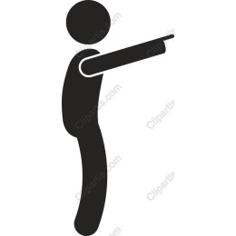 Stylized Pointing Figure