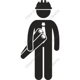 Construction Worker with Blueprints