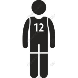 Basketball Player with Number 12