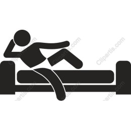Relaxing Person on Bed
