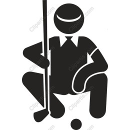 Crouching Golfer
