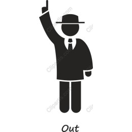 Minimalist Out Signaling Man