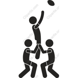 Rugby Teamwork Action