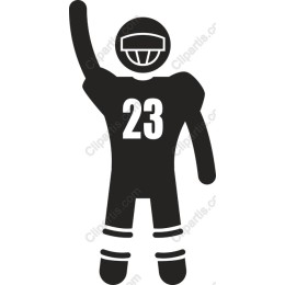 Celebratory Football Player - Number 23