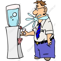 Water Cooler Mishap - Humorous Office