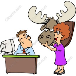 Quirky Moose Office Character