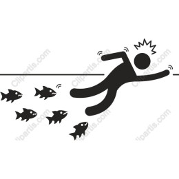 Stick Figure and Fish Chase