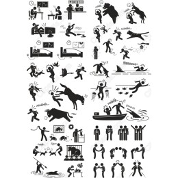 Humorous Stick Figure Clipart Collection - Bundle