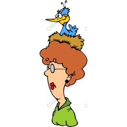 Quirky Character with Bird