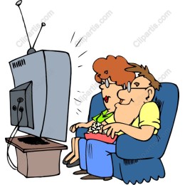 Cozy Couple Watching TV