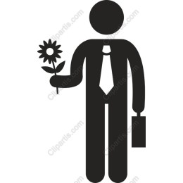 Professional Figure with Flower