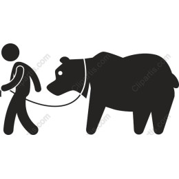 Whimsical Bear Walking
