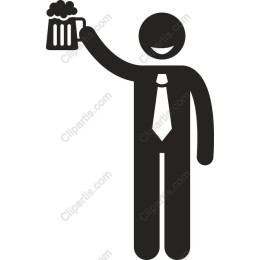 Cheerful Businessman Holding Beer Mug