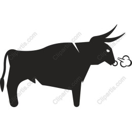 Stylized Bull in and s.