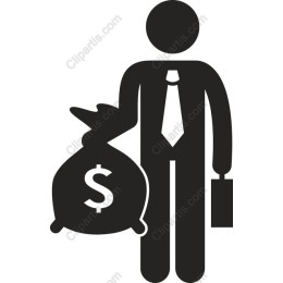 Businessman with Money Bag