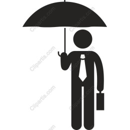 Business Professional with Umbrella