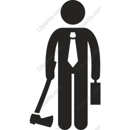 Businessman with an Axe